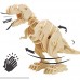 ROBOTIME Walking Trex Dinosaur 3D Wooden Craft Kit Puzzle for Kids,Sound Control Robot T-Rex Model Kits for 7 8 9 10 11 12 Year Old Boys Walking T-rex B06VVKV2BW